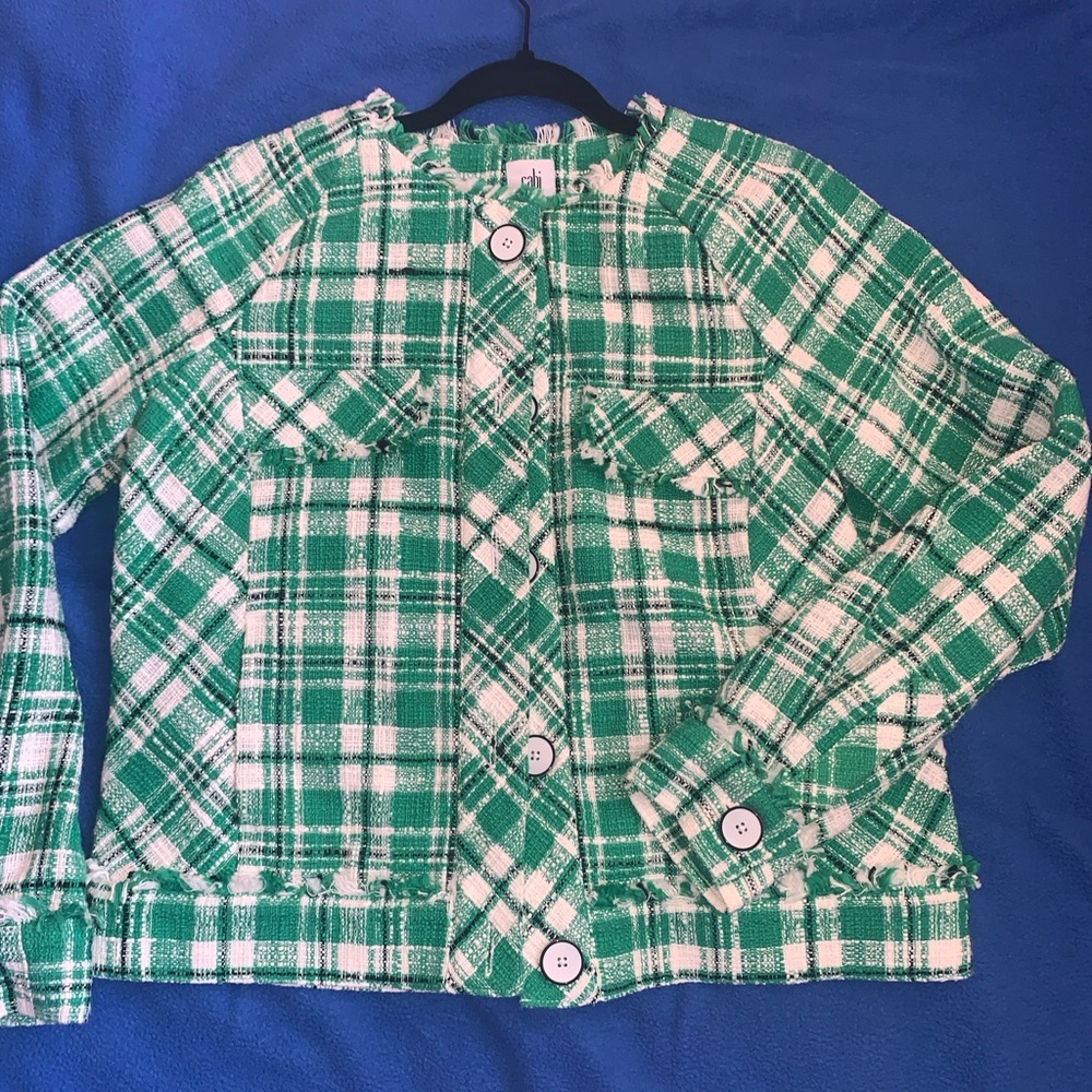 Green Plaid Kids Jacket